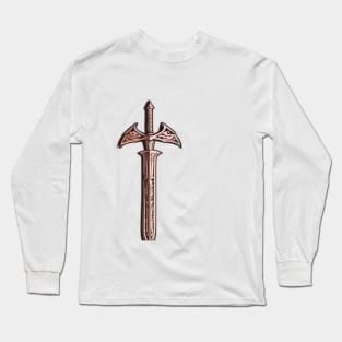 Sword Rose Gold Shadow Silhouette Anime Style Collection No. 359 Long Sleeve T-Shirt